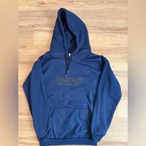Taylor Swift “The Eras Tour” 2023 Navy Hoodie with Black Text
